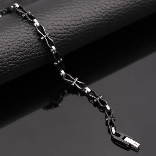 Bracciale SECTOR uomo Energy acciaio nero - 22 cm
