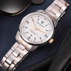 Maserati Successo ext 44mm 3h white dial br ss
