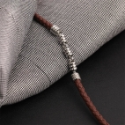 Morellato Cross br brown leather rope+knot 210  SKR56