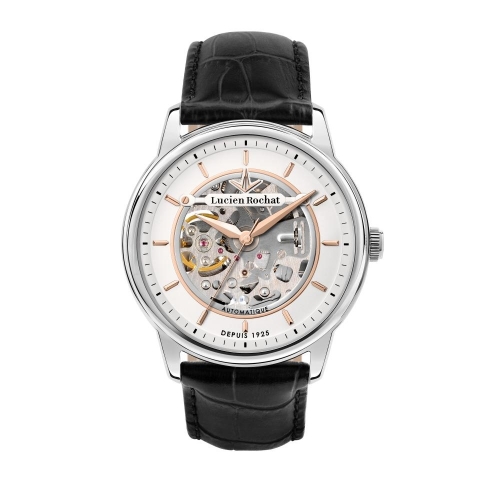 Lucien Rochat Iconic 42mm auto wsilver dial black st