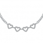 Collana MORELLATO donna Bagliori acciaio / cristalli bianchi