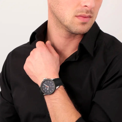 Philip Watch Grand reef 43mm 3h black dial black st uomo