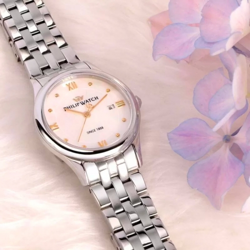 Philip Watch Marilyn 31mm 3h white mop dial br ss femminile