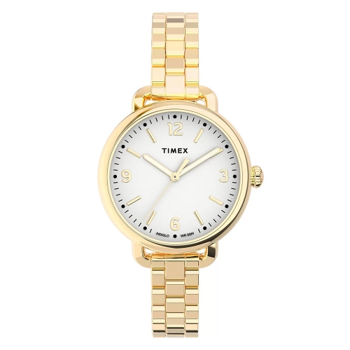 Orologio TIMEX donna Standard tempo acciaio dorato / bianco