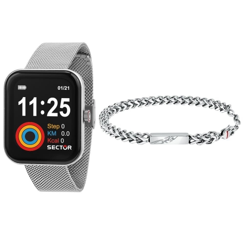 Smartwatch SECTOR S-03 multi funzione acciaio /...