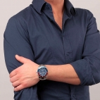 Sector 450 41mm 3h auto blue dial br ss
