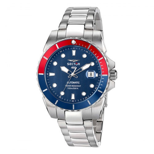 Sector 450 41mm 3h auto blue dial br ss