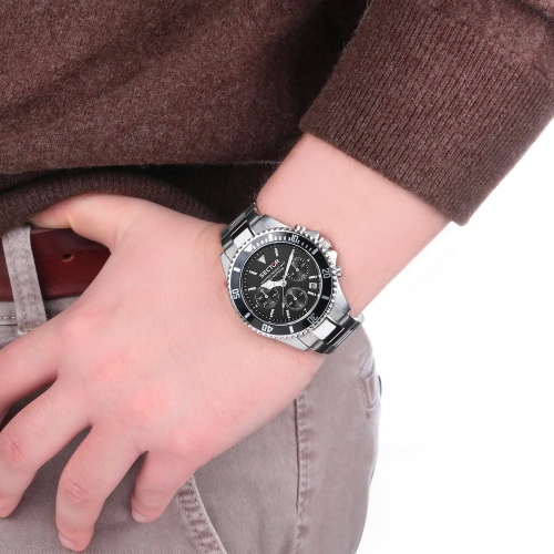Sector 230 43mm chr black dial br ss uomo R3273661009