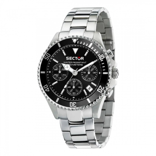 Sector 230 43mm chr black dial br ss uomo R3273661009