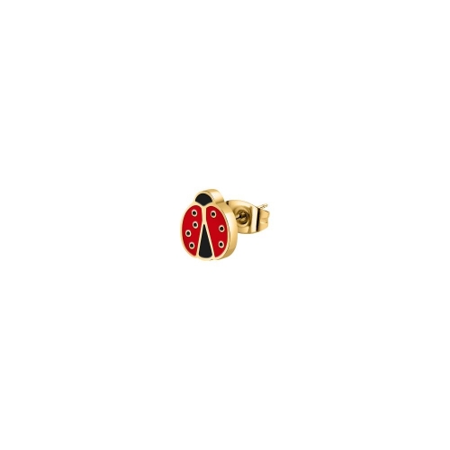 La Petite Story Single earring yg lady bug red&bk enamel