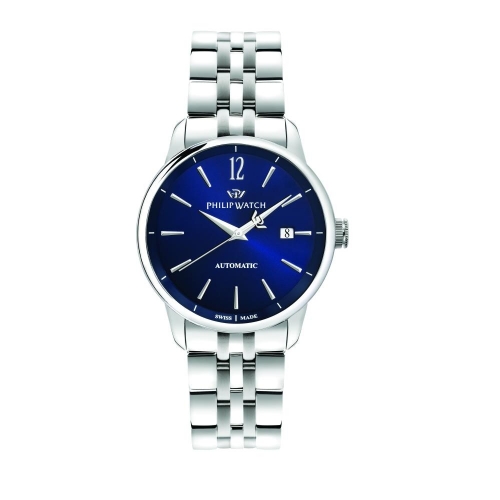Philip Watch Anniversary 40mm auto 3h blue dial ss br