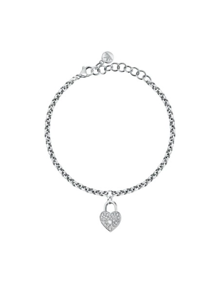 Bracciale MORELLATO Abbraccio acciaio cuore cristalli