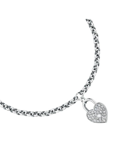 Bracciale MORELLATO Abbraccio acciaio cuore cristalli