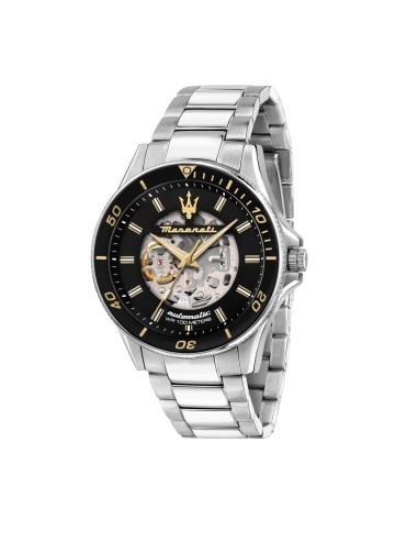 Maserati Sfida 44mm auto black dial br ss