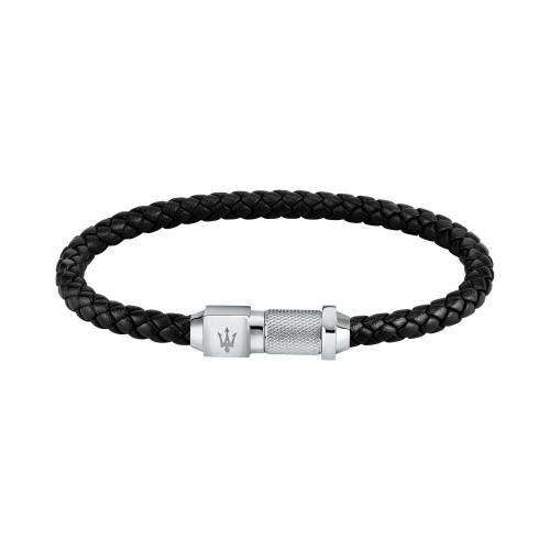 Maserati Jewels – Bracciale Uomo Pelle Nera e...