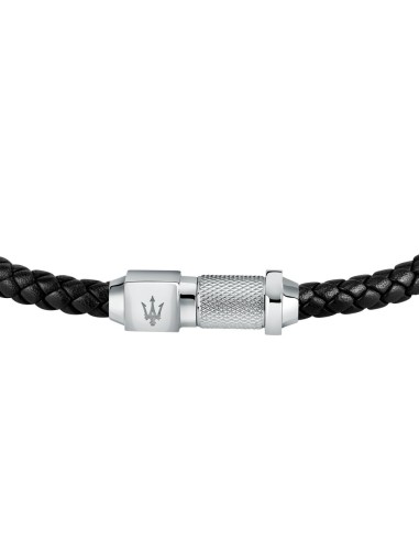 Maserati Jewels – Bracciale Uomo Pelle Nera e...