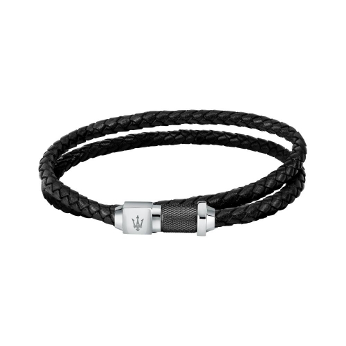 Bracciale MASERATI uomo pelle intrecciata /...