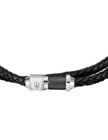 Bracciale MASERATI uomo pelle intrecciata /...