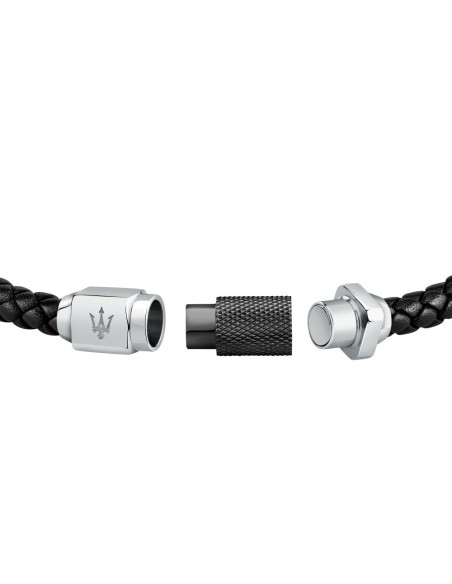 Bracciale MASERATI uomo pelle intrecciata / acciaio