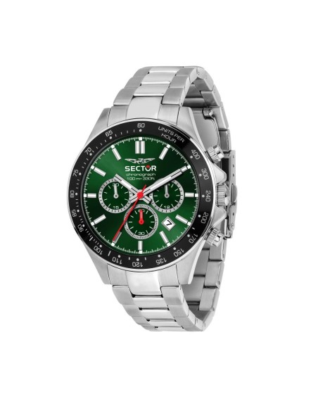 Sector 230 43mm chro green dial br ss