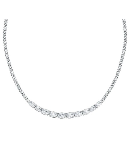 Collana MORELLATO donna Colori acciaio / cristalli bianco