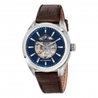 Orologio MASERATI uomo Traguardo Automatico pelle marrone / blu