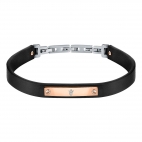 Bracciale MASERATI uomo pelle nero / oro