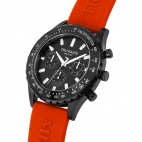 Orologio TRUSSARDI uomo T-logo multi gomma arancio / nero