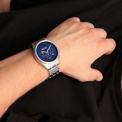 Sector 280 44mm chr blue dial br ss