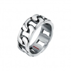 Anello Sector uomo Row intrecciato acciaio