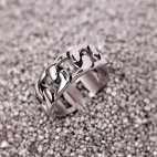 Anello Sector uomo Row intrecciato acciaio