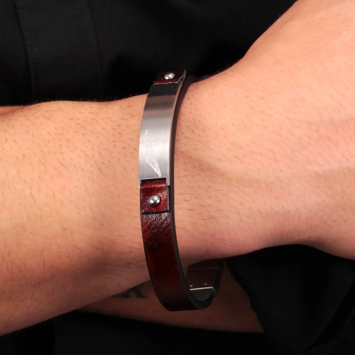 Bracciale SECTOR uomo Bandy pelle marrone
