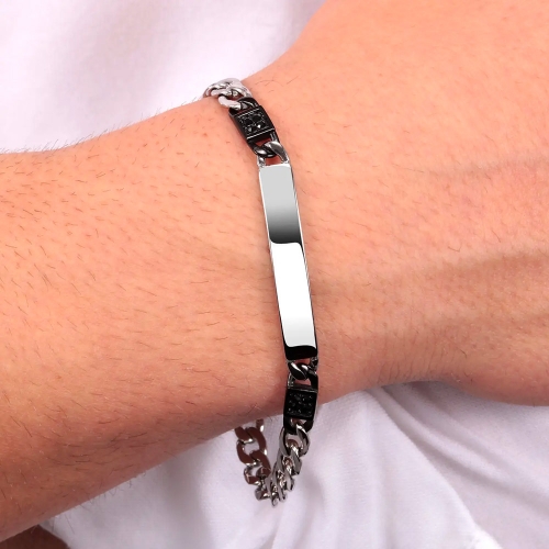 Bracciale MORELLATO uomo Catene acciaio / nero