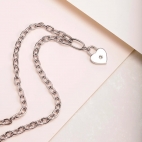 Collana MORELLATO donna Abbraccio acciaio cuore / lucchetto