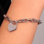 Bracciale MORELLATO donna Abbraccio acciaio cuore / lucchetto