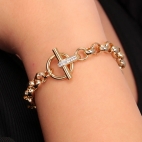 Bracciale MORELLATO donna Abbraccio acciaio dorato / cristalli