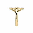 Anello MORELLATO donna Abbraccio acciaio dorato / cristalli