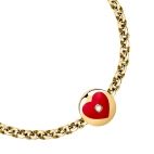 Bracciale MORELLATO donna Drops acciaio dorato / cuore rosso