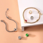 Bracciale MORELLATO donna Drops acciaio dorato / cuore rosso