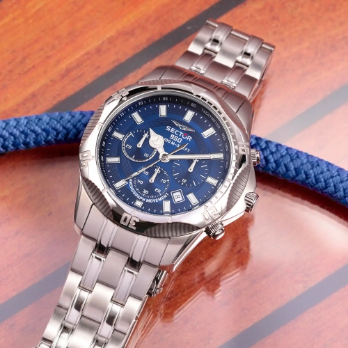 Sector 950 44mm chro blue dial br ss maschile R3273981006