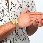 Orologio SECTOR uomo 670 multi funzione acciaio dorato