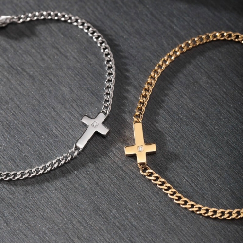 Bracciale MORELLATO uomo Cross acciaio dorato /...