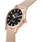 Sector 660 43mm 3h black dial mesh band rg