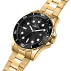 Chronostar Captain 43mm 3h black dial br yg