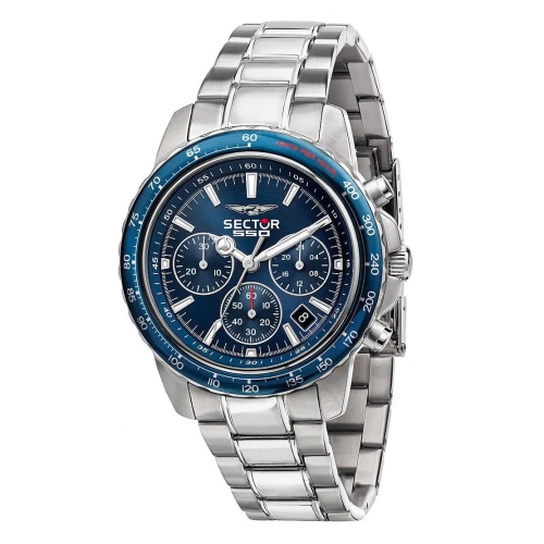 Orologio SECTOR uomo 550 vintage cronografo acciaio / blu