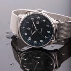 Orologio MASERATI uomo Tradizione Solar acciaio mesh / blu