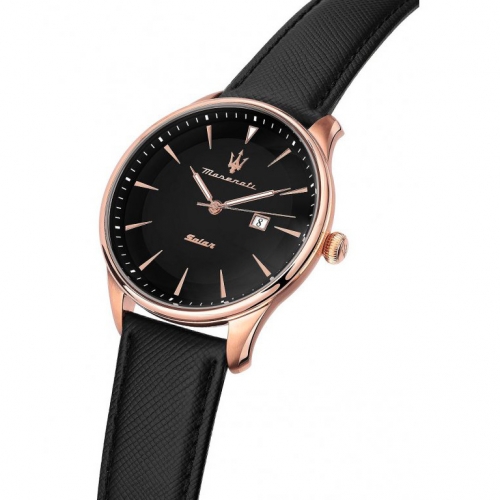 Orologio MASERATI uomo Tradizione Solar pelle nero