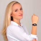 Orologio MASERATI donna Successo Solar pelle nera