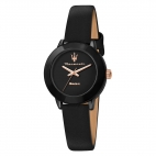 Orologio MASERATI donna Successo Solar pelle nera