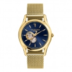 Orologio TRUSSARDI uomo T-light Automatico dorato / blu